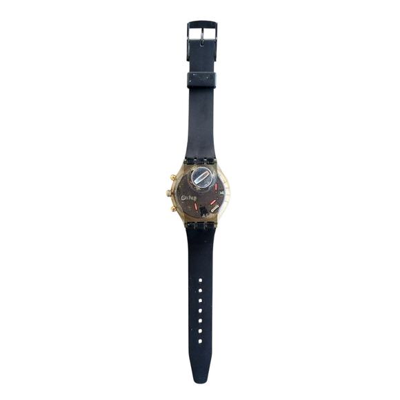 Swatch Watch GOLDEN RIVET SEM100 1995 Aquachrono With Case and new band - Picture 6 of 7